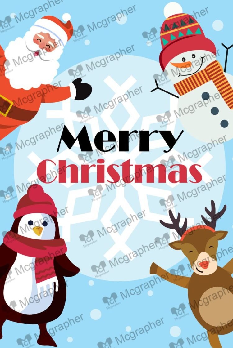 Merry Christmas joyful Vector Illustration