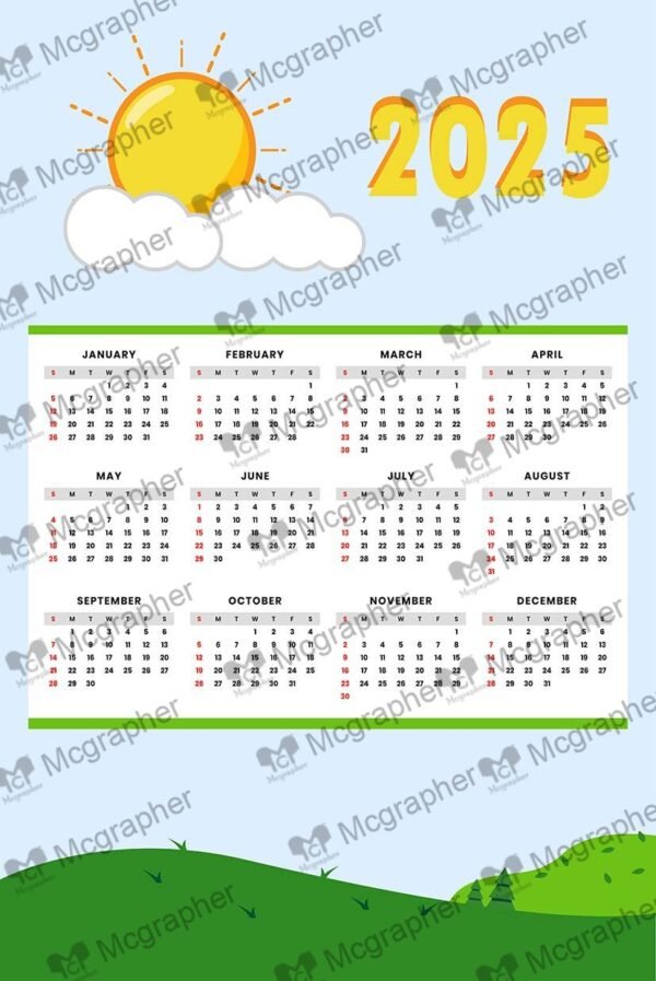 2025 Morning Scenery Calendar