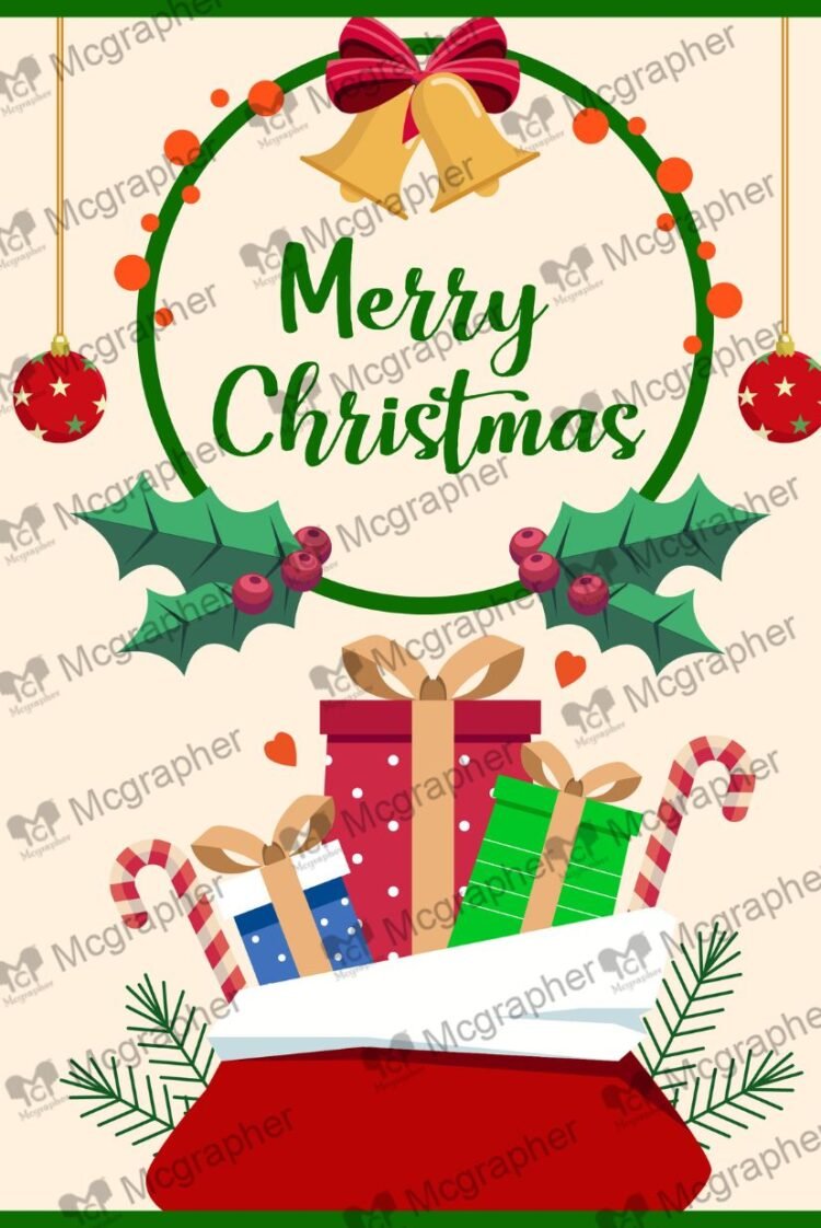 Merry Christmas Gifts Vector Illustration