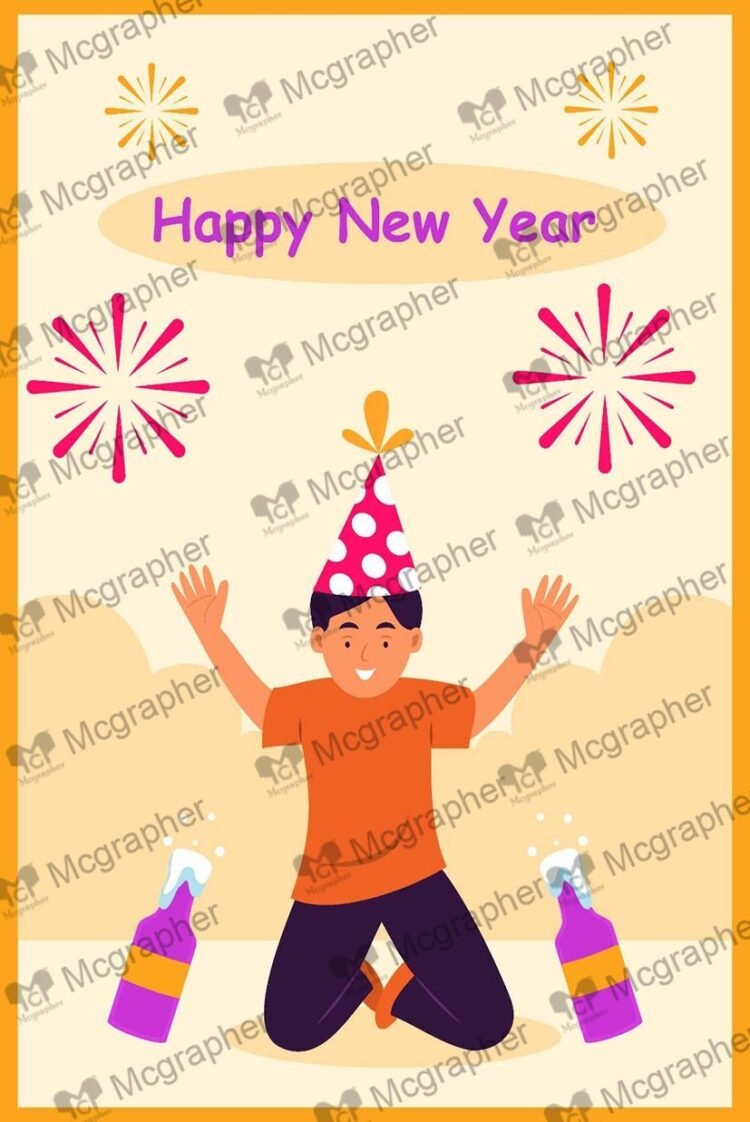 Happy New year Party Illustration Vector