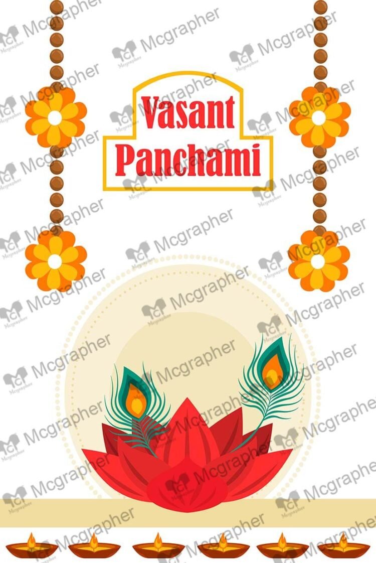 Vasant Panchami Worship Illustration