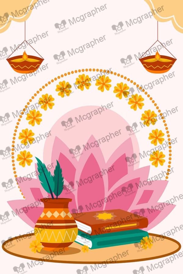 Vasant Panchami Worship Puja Illustration