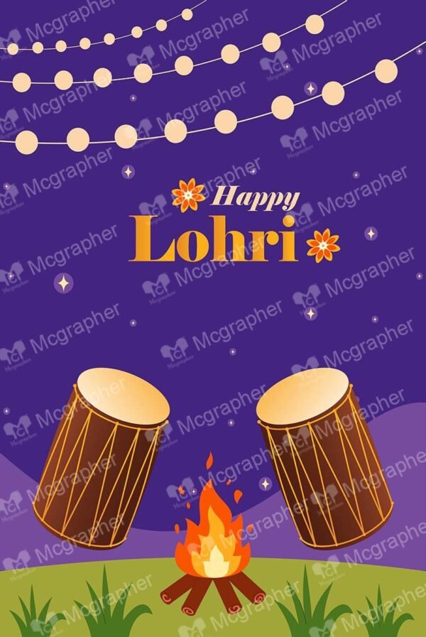 Lohri traditions festival Illustration