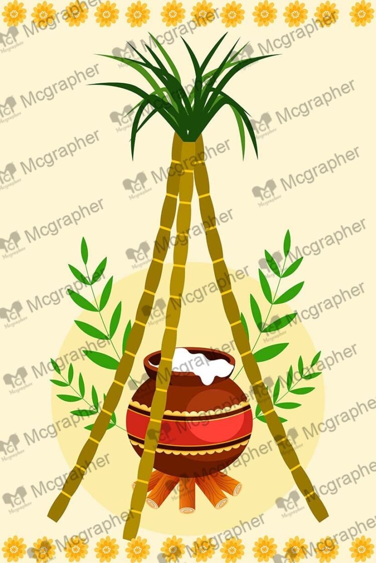 Pongal Greetings Illustration