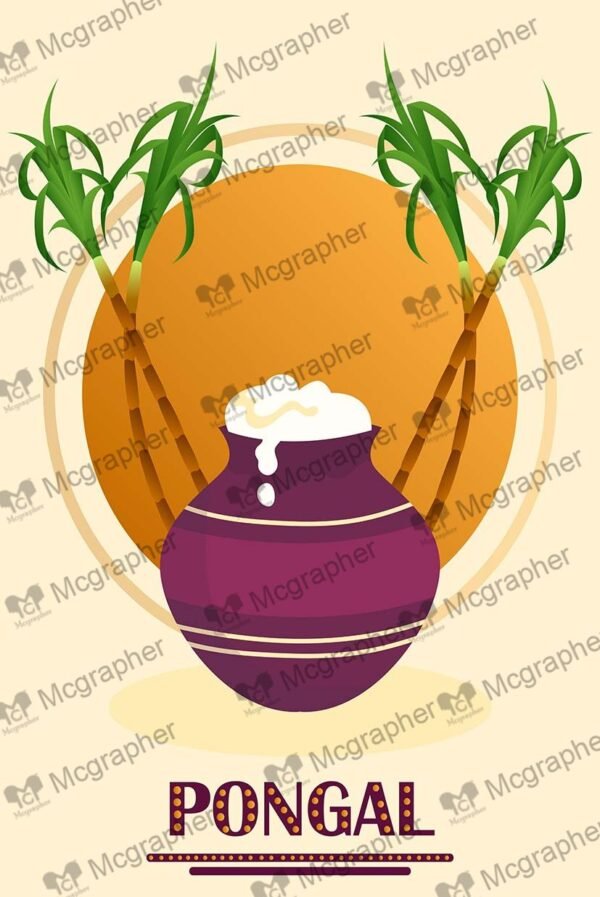 Pongal Festival Greetings Illustration