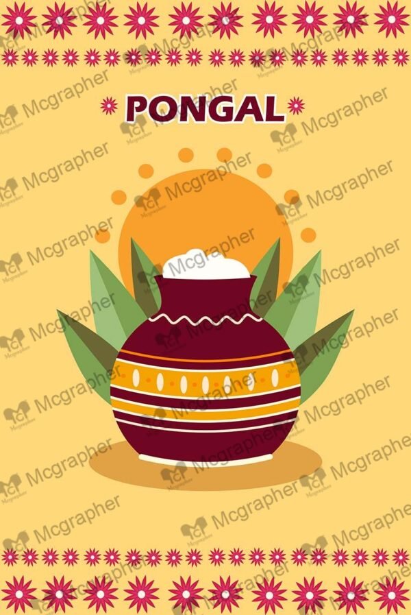 Pongal Festival Greetings Vector Illustration