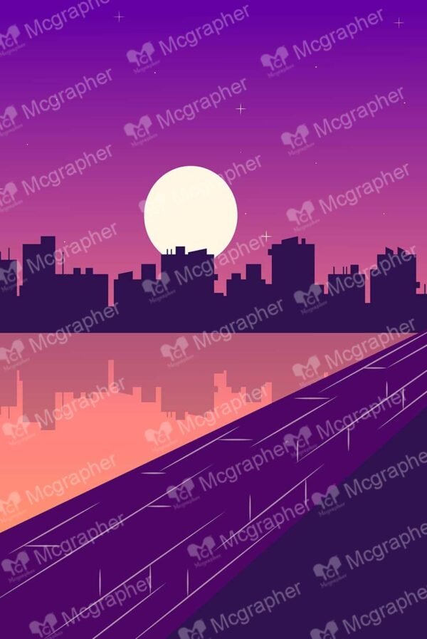 Sunset City Silhouette