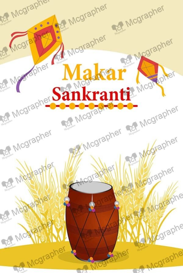 Festival Makar Sankranti kites Vector Illustration