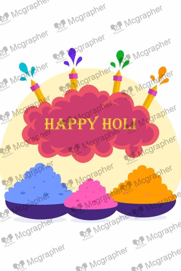 Holi festival colorful Vector Illustration