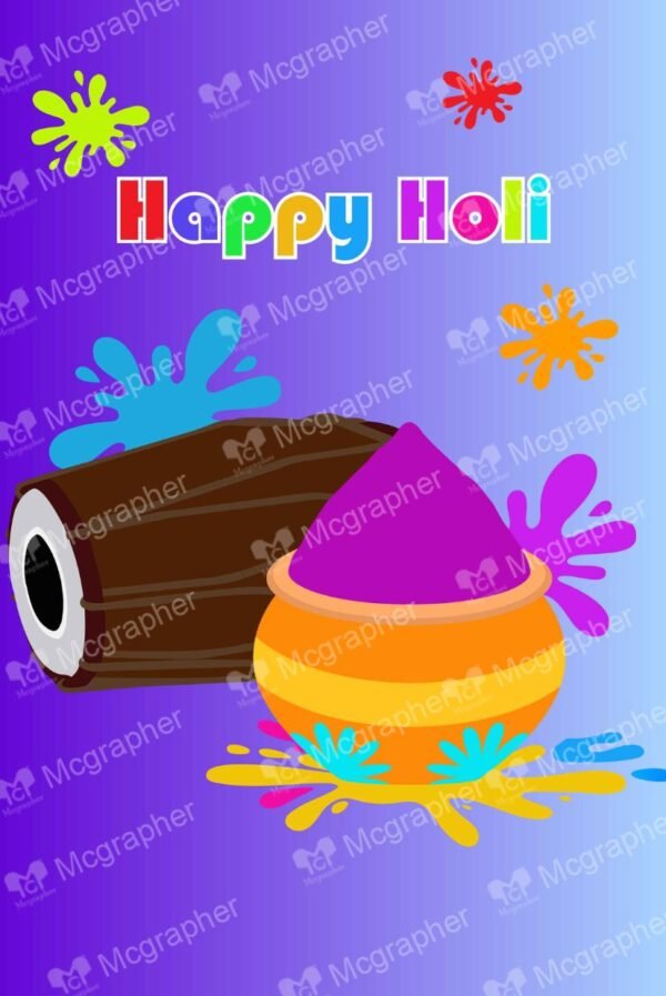 Happy Holi colorful Vector Illustration