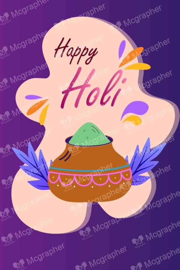 Happy Holi color Vector Illustration