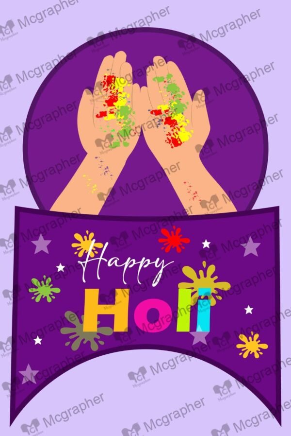 Happy Holi color splash Vector Illustration