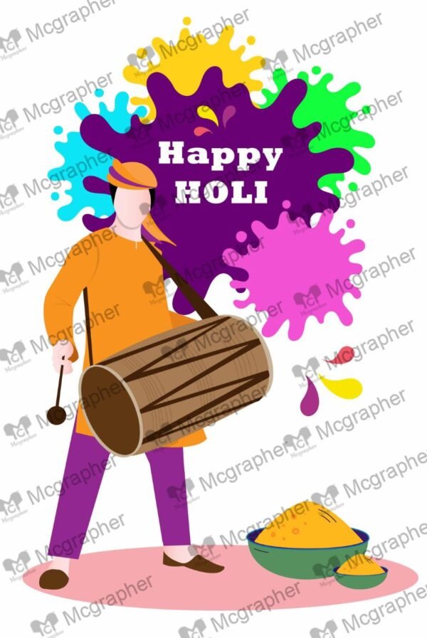 Holi color splash Vector Illustration