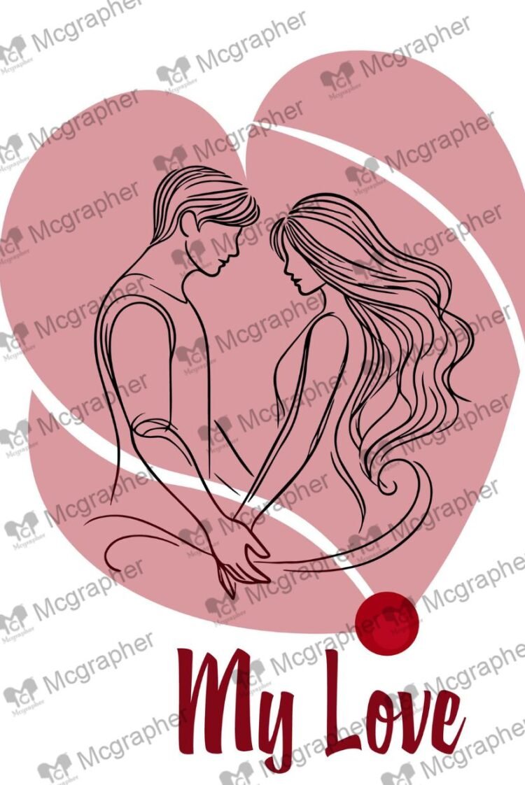 Valentine's Day Lovely Couple Vector Illustration