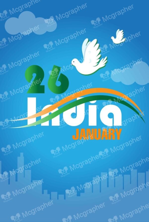 Republic day India Peace Illustration