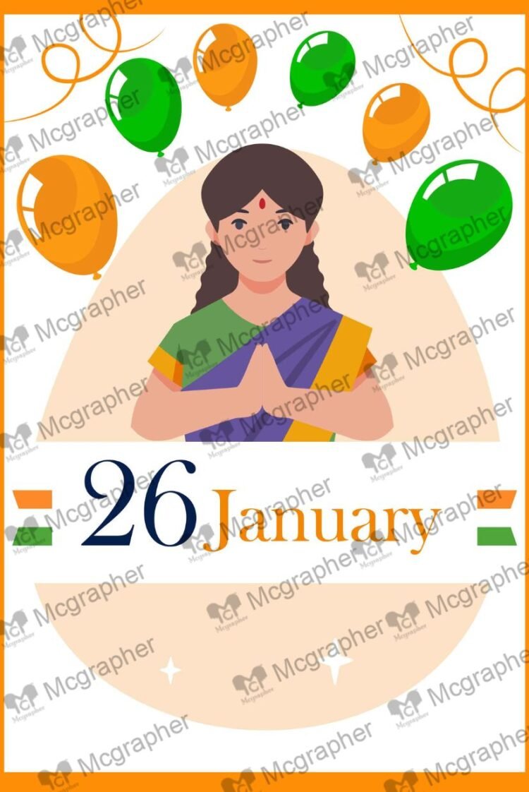 Republic day India Red Fort Vector Illustration