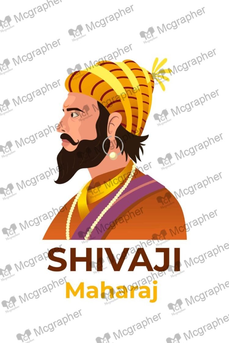 Chhatrapati Shivaji Maharaj Vector Illustration