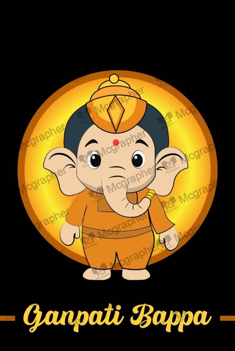 Ganesha Jayanti Bappa Worship Illustration