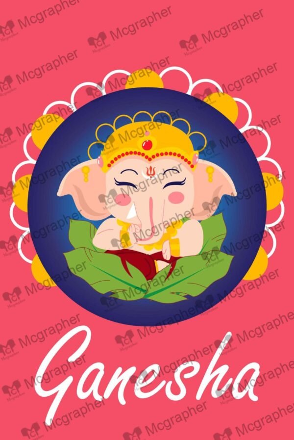 Ganesh Utsav Worship Festival Illustration