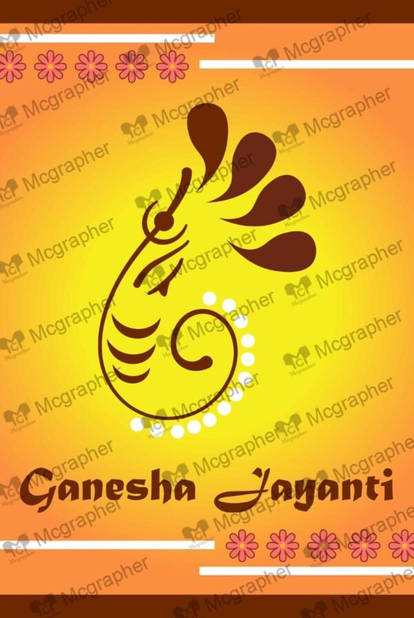 Lord Ganesha Utsav Celebration Illustration