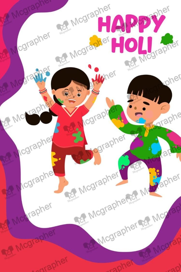 Holi Indian Festival Vector Illustration