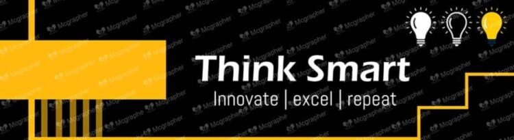 Corporate business Think Smart Linkedin Banner