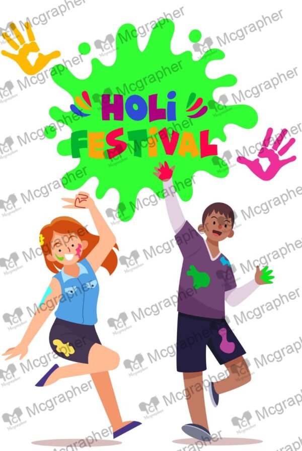 Happy Holi digital art vectors Illustration