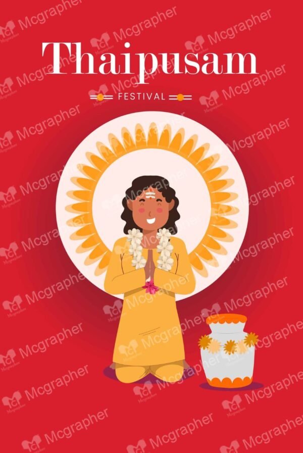 Thaipusam Murugan culture festival Illustration