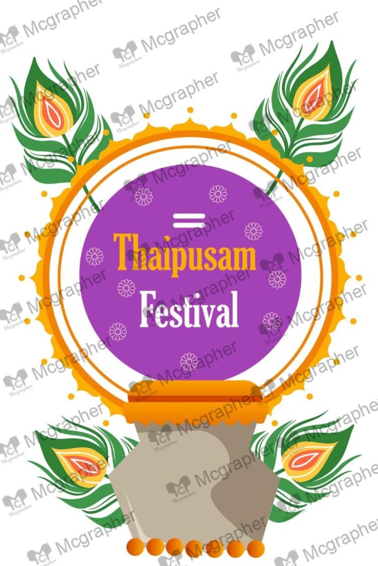 Thaipusam Kavadi Attam festival Illustration