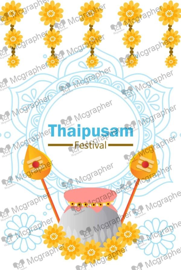 Thaipusam Tamil Nadu traditions festival Illustration