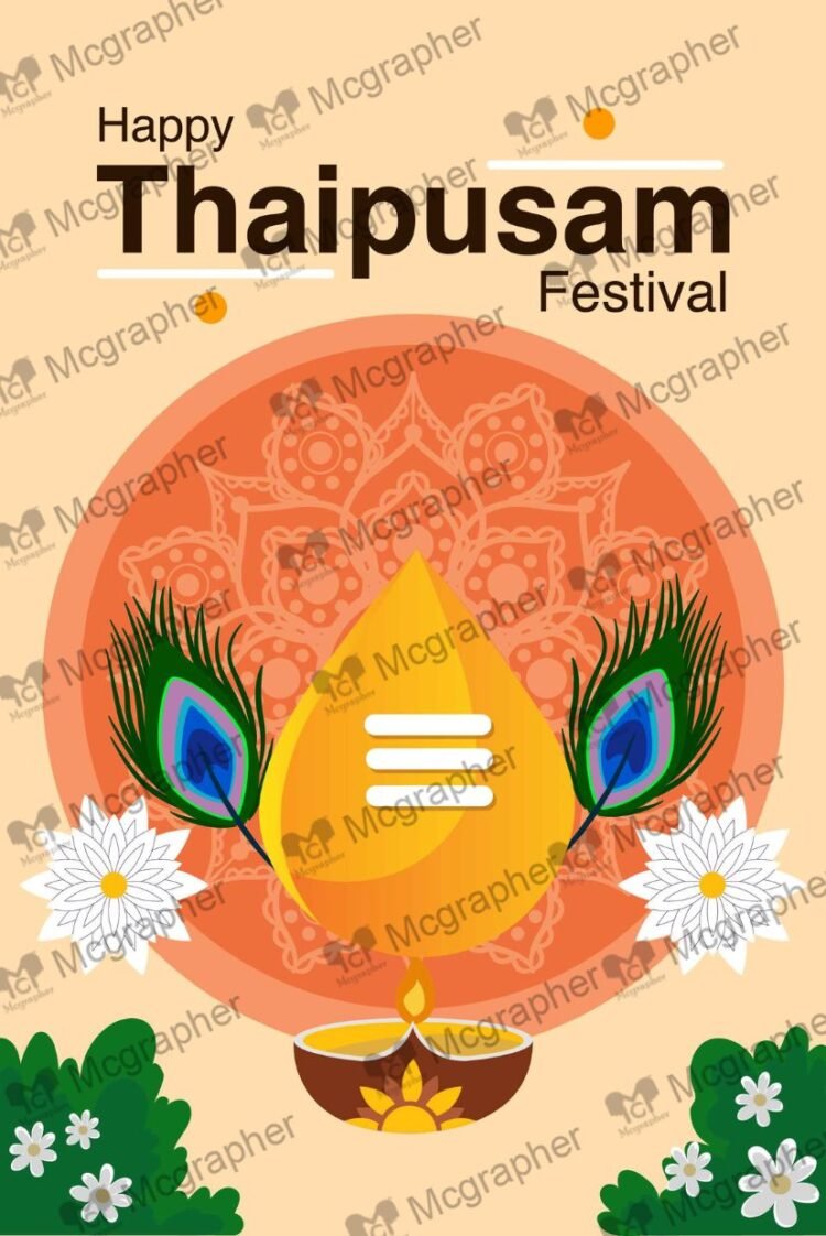 Thaipusam Religious festival Illustration