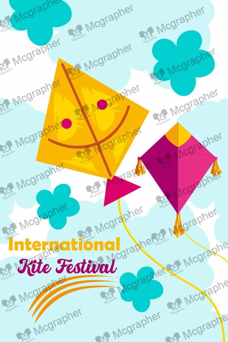 International Kite Day Illustration