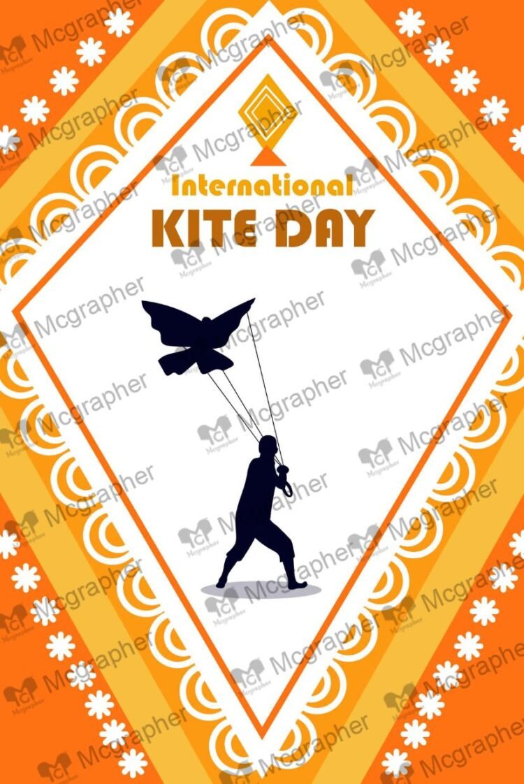 Happy International Kite Day Illustration