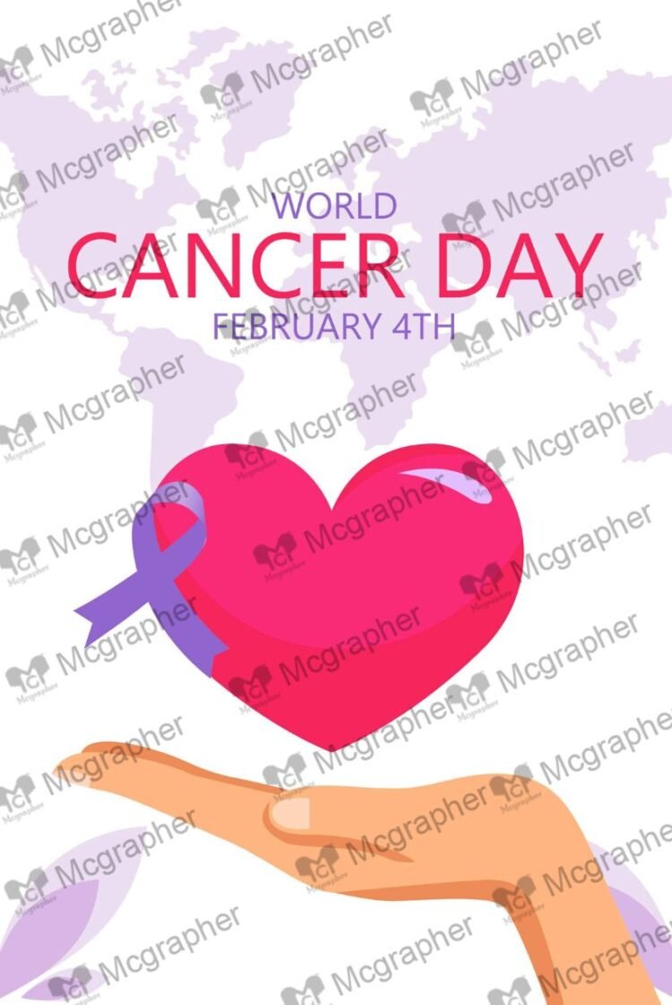 World Cancer Day Awareness Vector Illustration