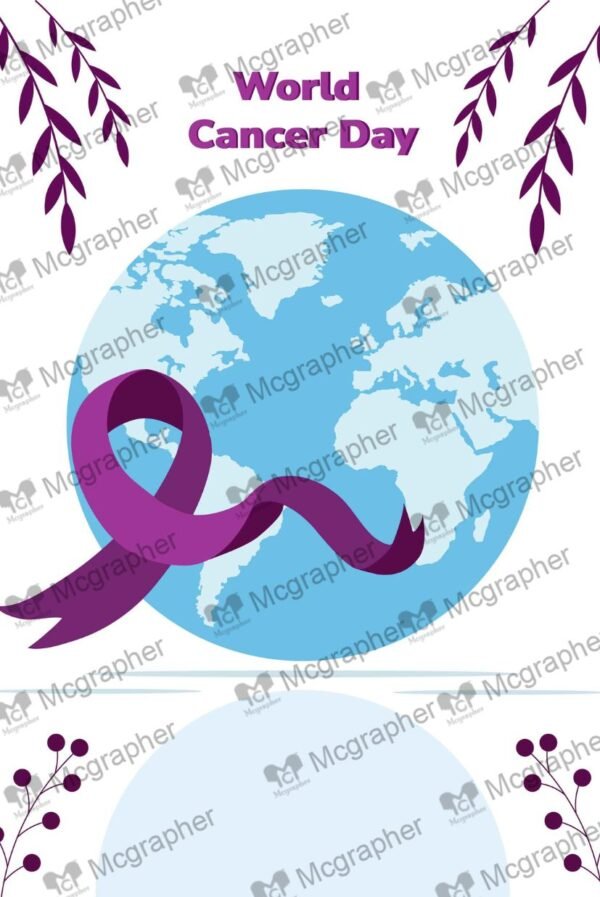 World Cancer Day Support vector Illustration