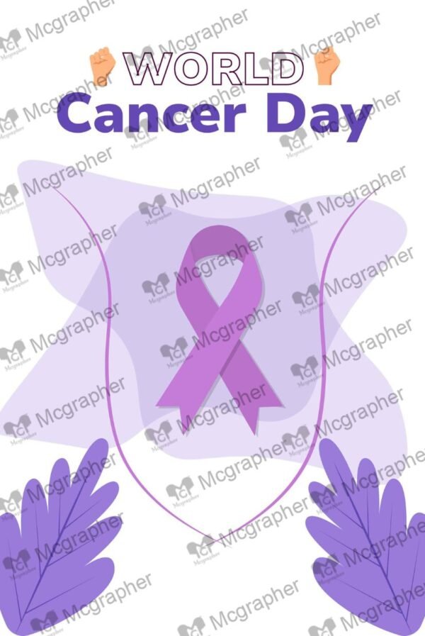 World Cancer Day Ribbon vector Illustration