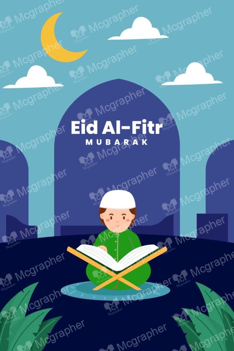 Eid-ul-Fitr mubarak Festival Illustrations