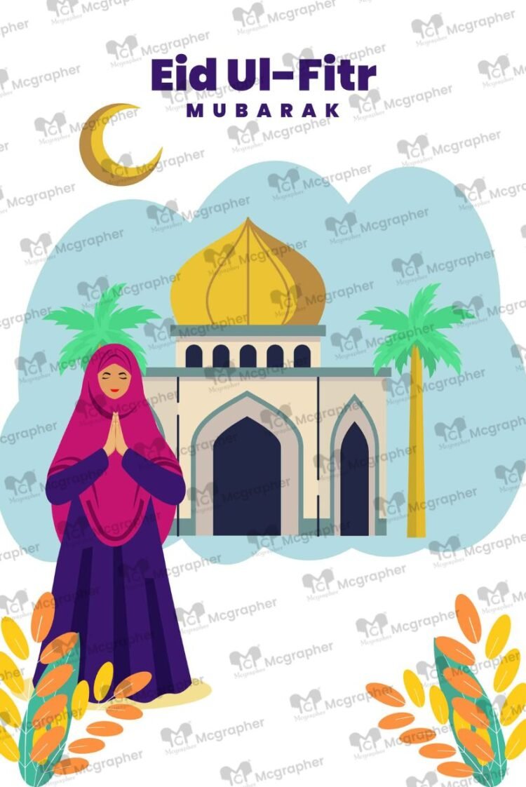 Eid-ul-Fitr mubarak Festival islamic Illustrations