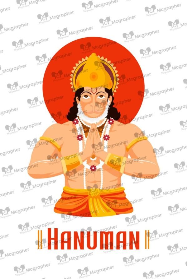 Hanuman Jayanti digital art vectors Illustration