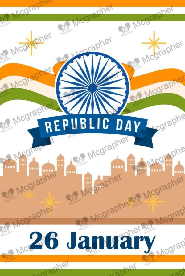 Republic Day Indian Flag Illustration