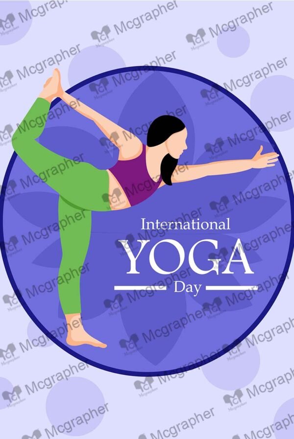 International Yoga Day Peaceful Illustration