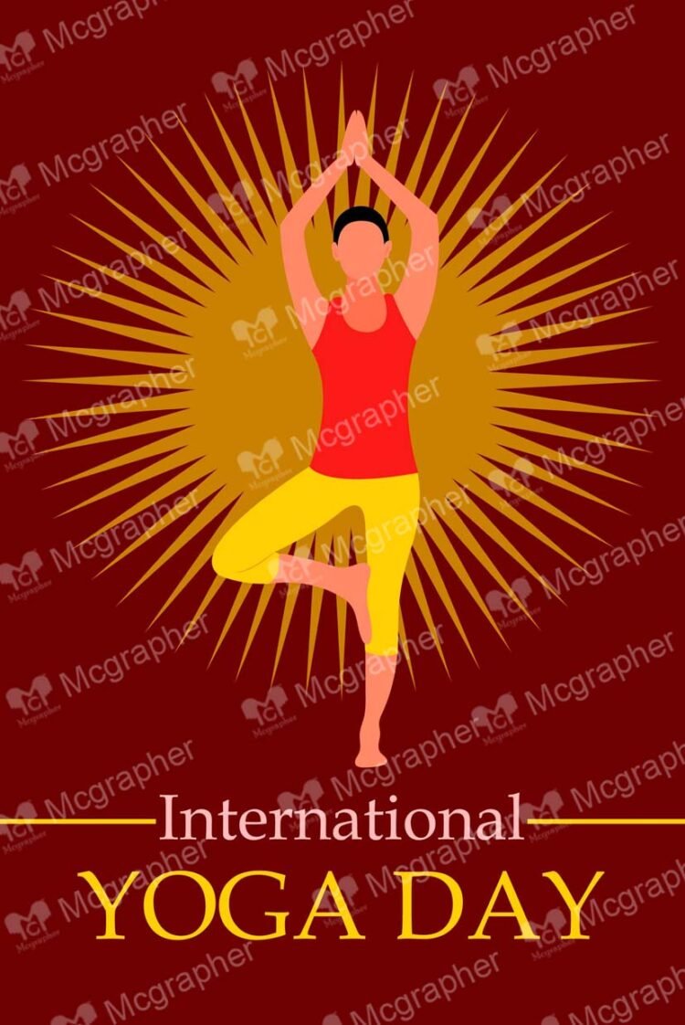 International Yoga Day Peace Illustration