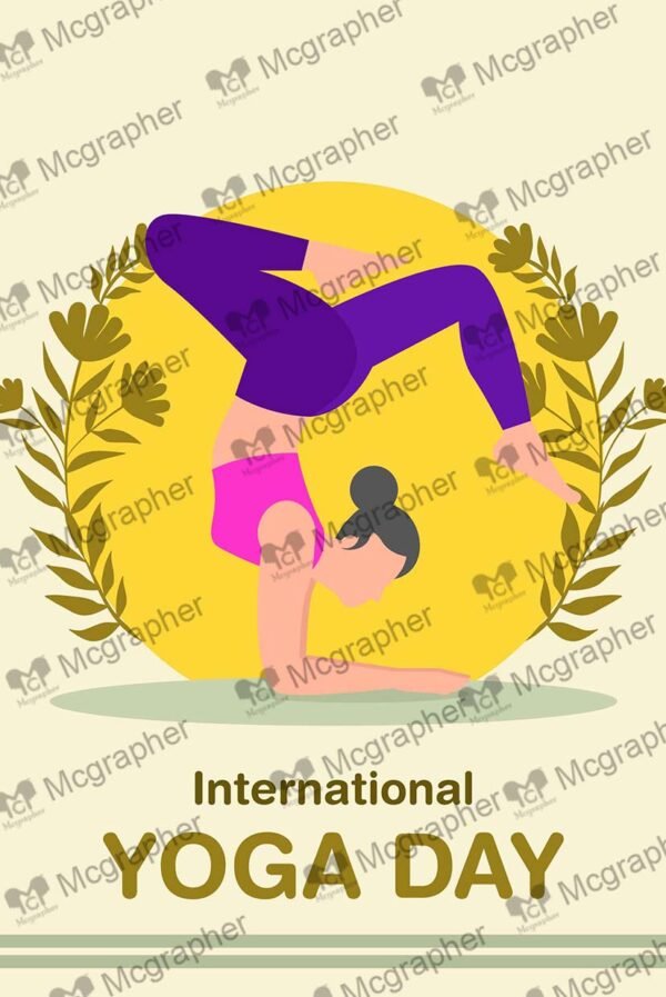 International Yoga Day Meditation Illustration