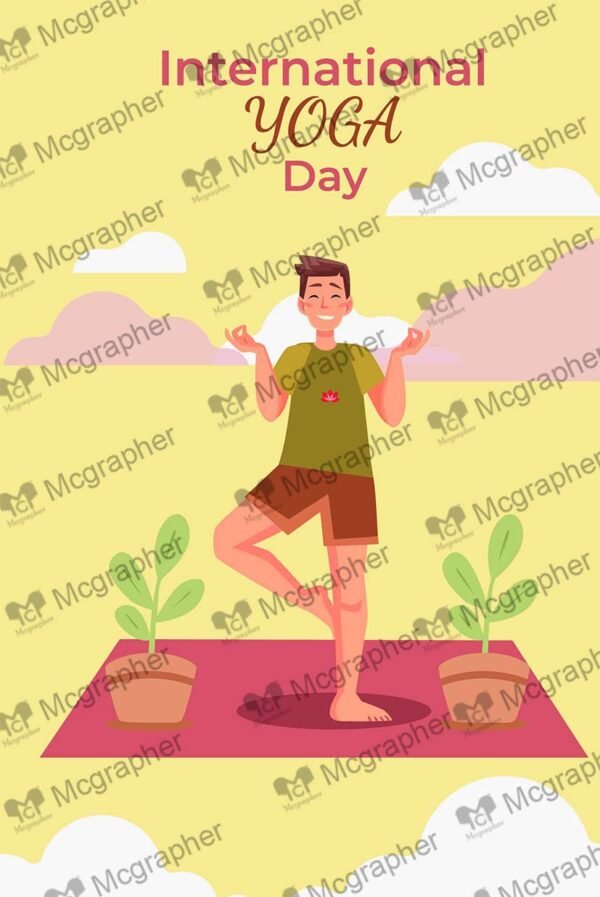 International Yoga Day Yoga Pose Illustration