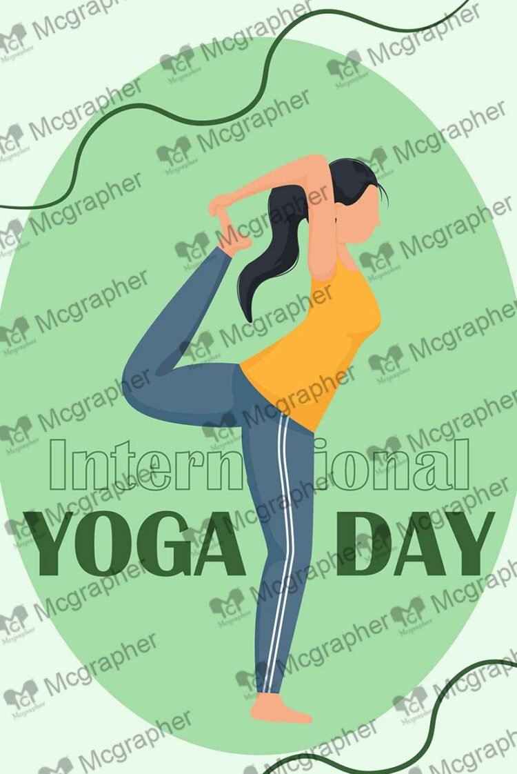 International Yoga Day Pose Illustration