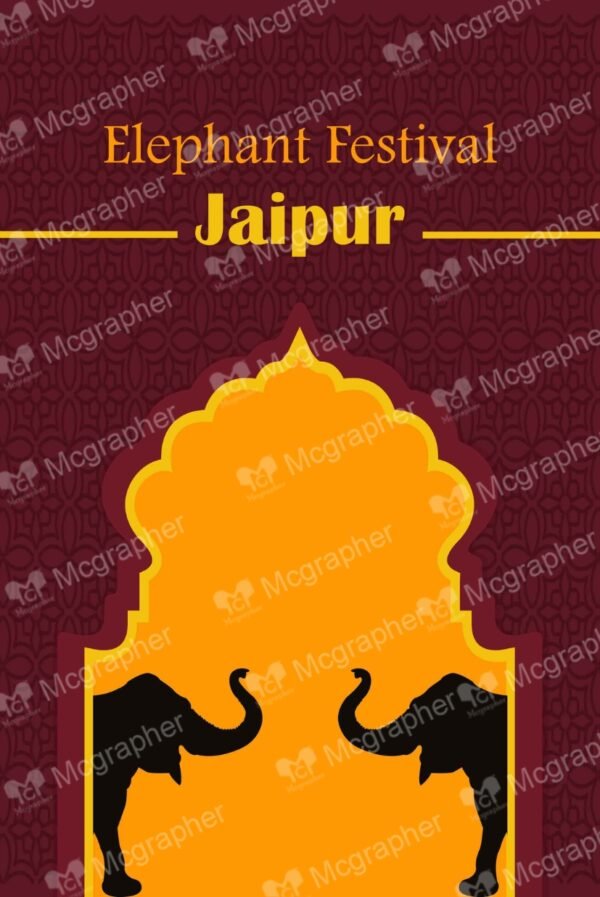 Jaipur elephant festival Illustration