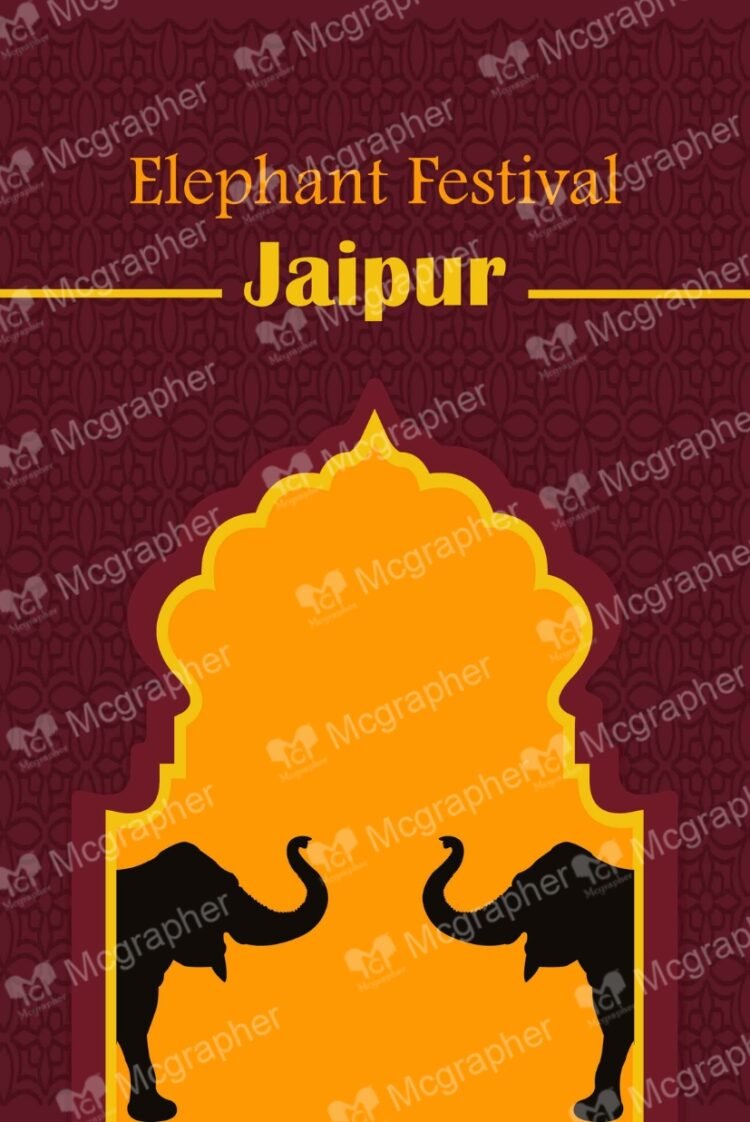 Jaipur elephant festival Illustration