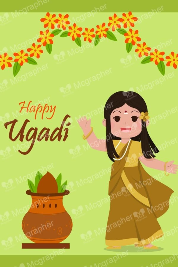 Ugadi Festival artwork Illustration