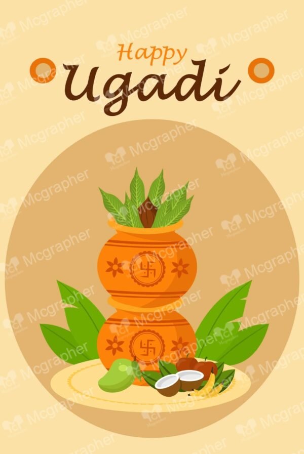 Ugadi Creative Decorative Illustration