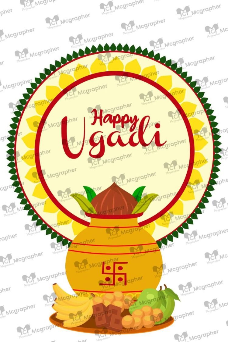 Ugadi Festival Creative vector Illustration